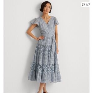 Ralph Lauren Elegant Blue Wrap Dress size 0